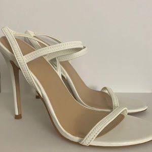 Forever 21 White Strappy Heels